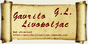Gavrilo Livopoljac vizit kartica